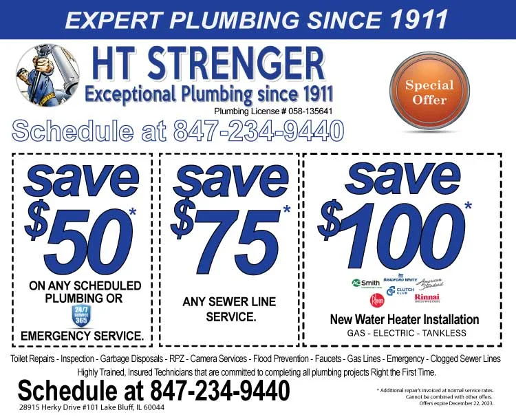Save on Plumbing - with Coupons on Plumbing from HT Strenger Plumbing